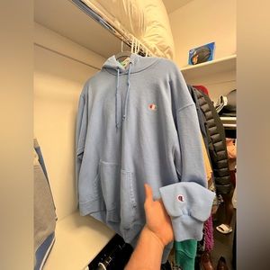 Champion Hoodie, Size Medium, Color Blue
